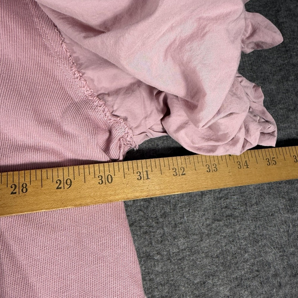 Free People We The Free Blossom Tee in Mauve Zephyr SZ  Large Boho Boxy Oversize - Picture 3 of 7